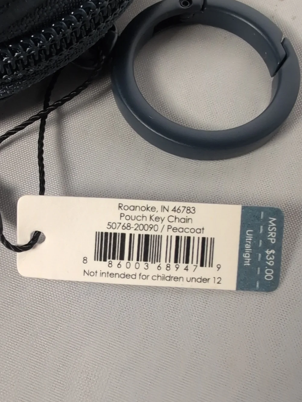 Vera Bradley Outlet Pouch Key Chain in Peacoat Blue Ultralight